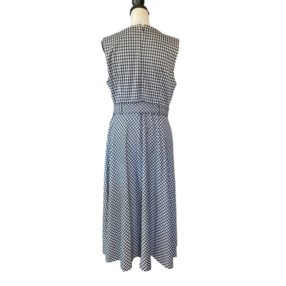 Calvin Klein black-and-white checkered belted dress size 12 - Picture 4 of 6